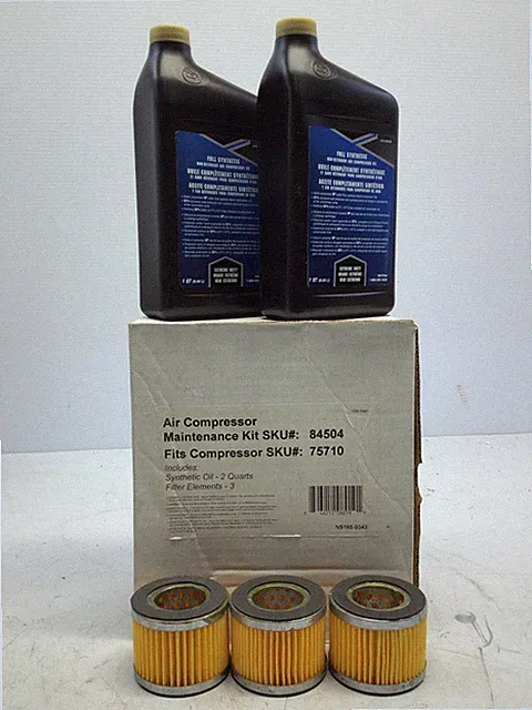 Air Compressor Maintenance Kit 84504 Fits Compressor 75710 2 Oil Quarts 3 Filter