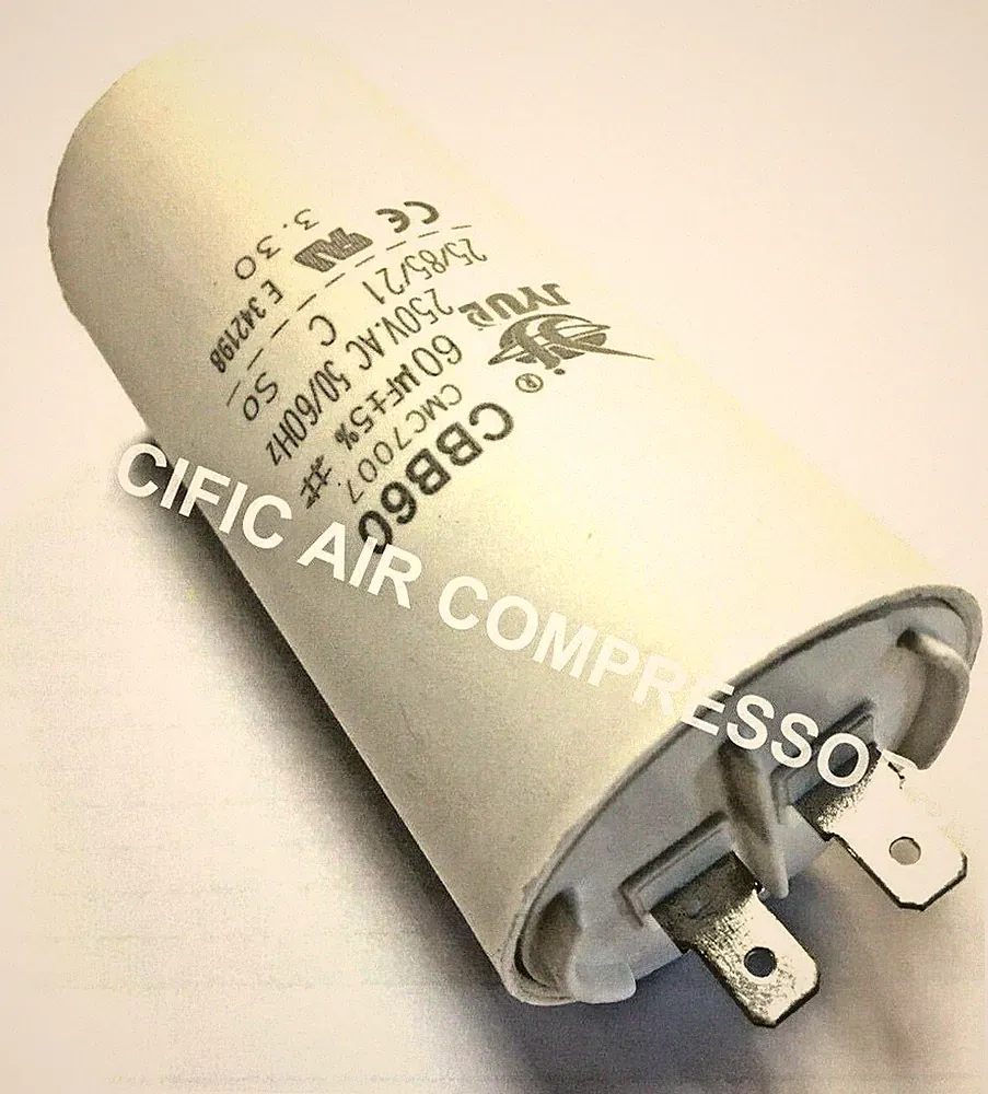 JENNY DEWALT ROLAIR EMGLO AIR COMPRESSOR START CAPACITOR 60 UF 250 VAC