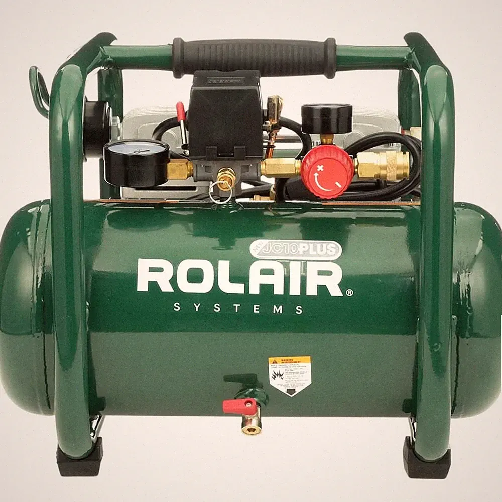 Rolair 1 Hp - Ultra-Quiet (115V) 2.4Cfm@90Psi 2.5 Gallon Oil Less Compressor