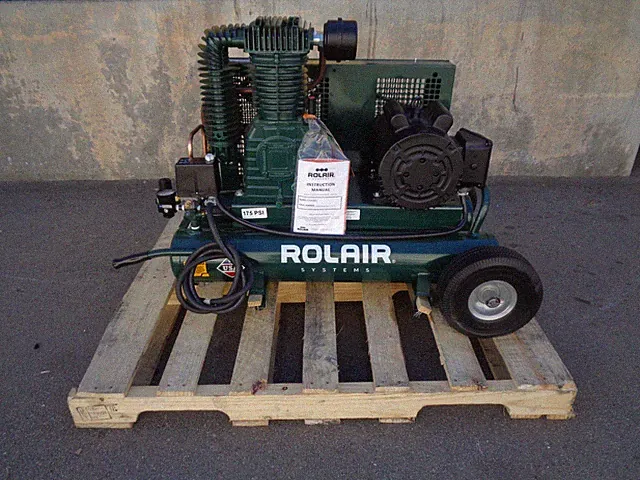Rolair 5230K30-0095 Portable Air Compressor Splash Lubricated 9 gal 5 hp 240V