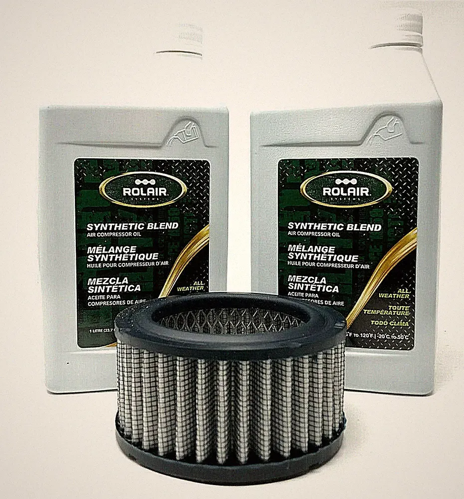 ROLAIR K30 Air Compressor Maintenance Kit With Synthetic Oil & Air Filters